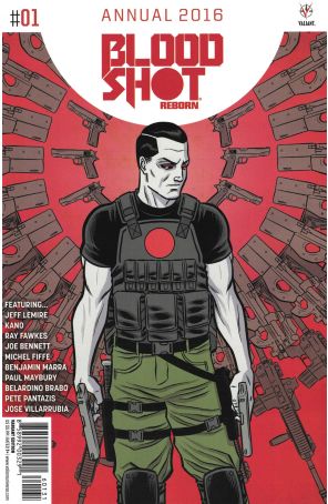 Bloodshot Reborn Annual 1C published by Valiant with cover art by Robert Wilson IV
