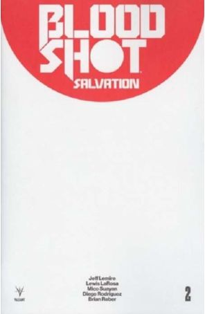 Bloodshot Salvation 2D published by Valiant with cover art by Cover Blank