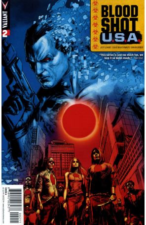 Bloodshot U.S.A. 2A published by Valiant with cover art by Doug Braithwaite