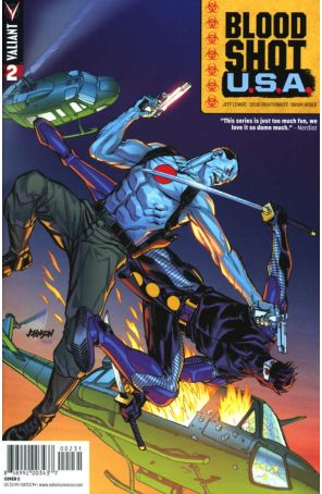 Bloodshot U.S.A. 2C published by Valiant with cover art by Dave Johnson