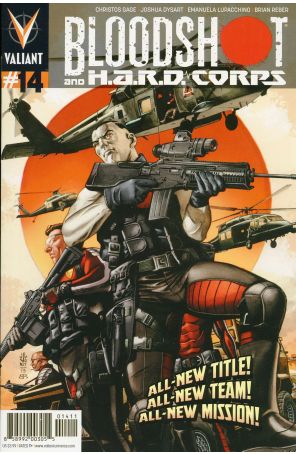 Bloodshot and H.A.R.D. Corps 14 published by Valiant with cover art by J.G. Jones
