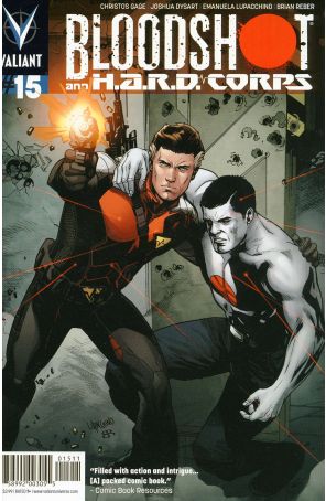 Bloodshot and H.A.R.D. Corps 15 published by Valiant with cover art by Emanuela Lupacchino