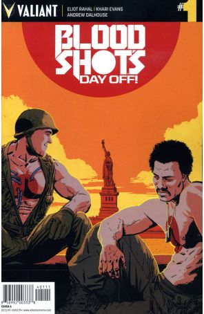 Bloodshot's Day Off 1A published by Valiant with cover art by Kano