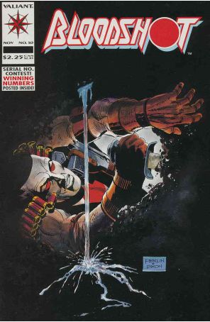 Bloodshot 10 published by Valiant with cover art by Don Perlin