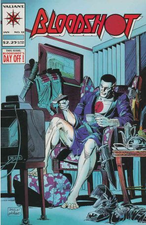 Bloodshot 12 published by Valiant with cover art by Don Perlin