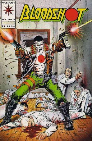 Bloodshot 13 published by Valiant with cover art by Don Perlin