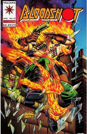 Bloodshot 15 published by Valiant with cover art by Don Perlin