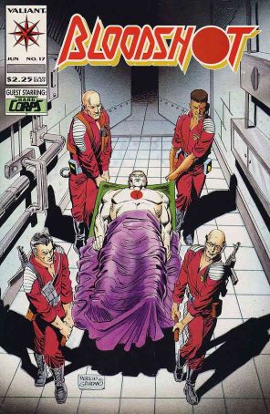 Bloodshot 17 published by Valiant with cover art by Don Perlin
