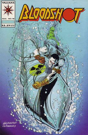Bloodshot 18 published by Valiant with cover art by Andrew Wendel