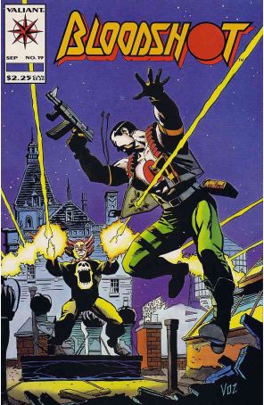 Bloodshot 19 published by Valiant with cover art by Mike Vosburg