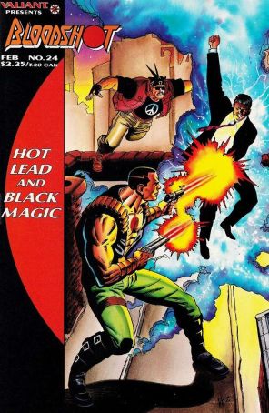 Bloodshot 24 published by Valiant with cover art by Mike Vosburg