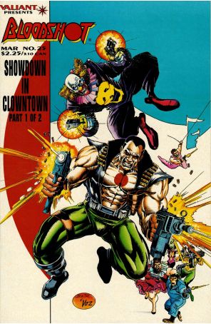 Bloodshot 25 published by Valiant with cover art by Michael Bair