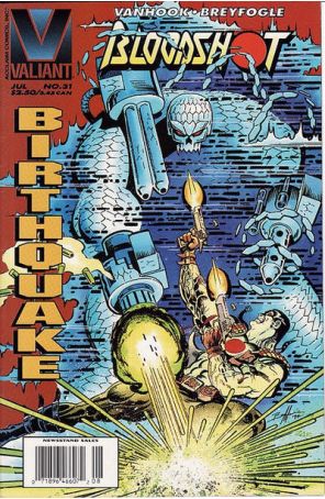 Bloodshot 31 (Newsstand) published by Valiant with cover art by Norm Breyfogle