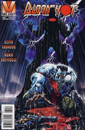 Bloodshot 34 published by Valiant with cover art by Norm Breyfogle
