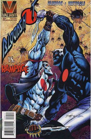 Bloodshot 35 published by Valiant with cover art by Norm Breyfogle