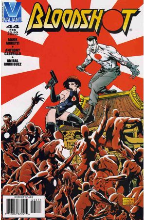 Bloodshot 44 published by Valiant with cover art by Jeff Johnson