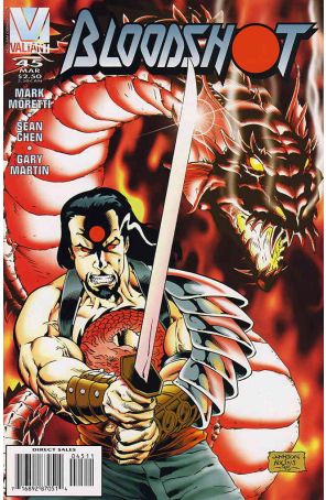 Bloodshot 45 published by Valiant with cover art by Jeff Johnson