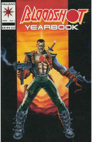 Bloodshot Yearbook 1 published by Valiant with cover art by Stu Suchit