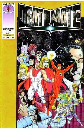 Deathmate 4 Gold Variant published by Valiant with cover art by Mike Leeke