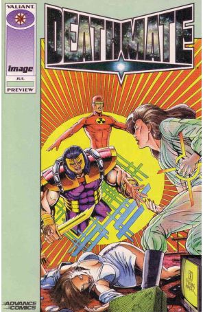 Deathmate Ashcan 1 published by Valiant with cover art by Bernard Chang