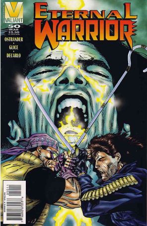 Eternal Warrior 50 published by Valiant with cover art by Butch Guice