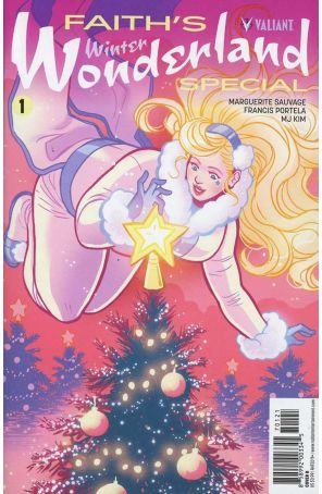 Faith's Winter Wonderland Special 1B published by Valiant with cover art by Paulina Ganucheau