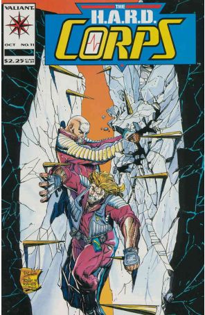 The H.A.R.D. Corps 11 published by Valiant with cover art by Yvel Guichet