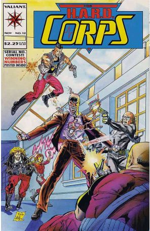 The H.A.R.D. Corps 12 published by Valiant with cover art by Yvel Guichet