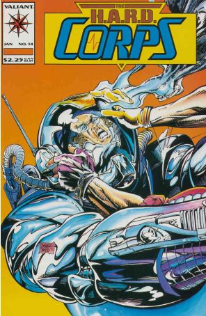 The H.A.R.D. Corps 14 published by Valiant with cover art by Yvel Guichet