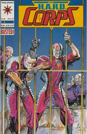 The H.A.R.D. Corps 15 published by Valiant with cover art by Yvel Guichet