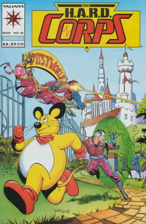The H.A.R.D. Corps 16 published by Valiant with cover art by Yvel Guichet