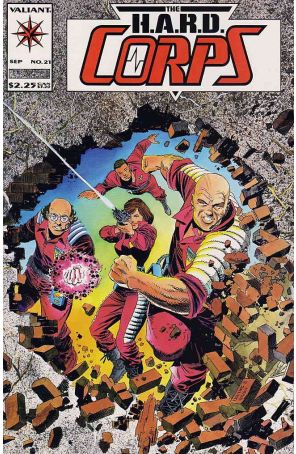 The H.A.R.D. Corps 21 published by Valiant with cover art by Rik Levins