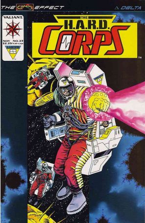 The H.A.R.D. Corps 23 published by Valiant with cover art by Rik Levins