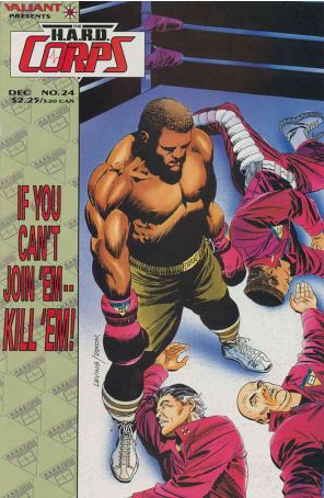 The H.A.R.D. Corps 24 published by Valiant with cover art by Rik Levins