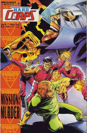 The H.A.R.D. Corps 25 published by Valiant with cover art by John Calimee