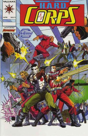 The H.A.R.D. Corps 5A published by Valiant with cover art by Mike Leeke
