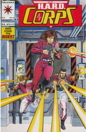The H.A.R.D. Corps 8 published by Valiant with cover art by Mike Leeke
