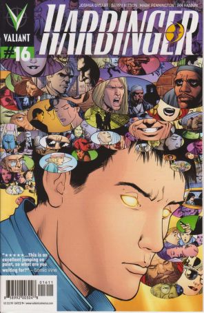 Harbinger (2nd Series) 16 published by Valiant with cover art by Barry Kitson