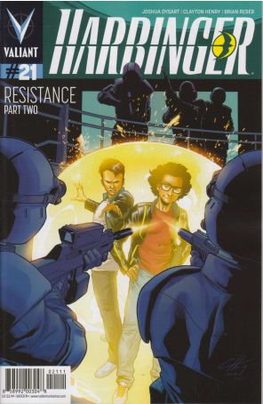 Harbinger (2nd Series) 21 published by Valiant with cover art by Clayton Henry