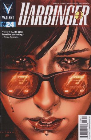Harbinger (2nd Series) 24A published by Valiant with cover art by Lewis Larosa