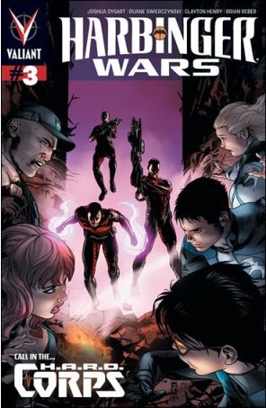 Harbinger Wars 3 published by Valiant with cover art by Patrick Zircher