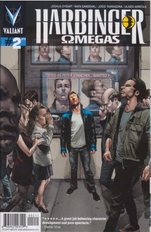 Harbinger: Omegas 2 published by Valiant with cover art by Lewis Larosa