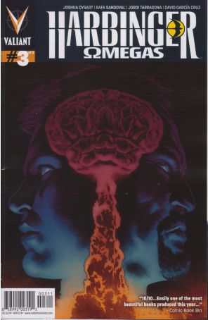 Harbinger: Omegas 3 published by Valiant with cover art by Lewis Larosa