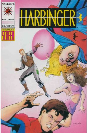 Harbinger 18 published by Valiant with cover art by Howard Simpson