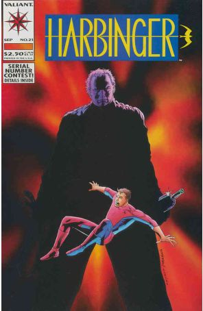 Harbinger 21 published by Valiant with cover art by Howard Simpson