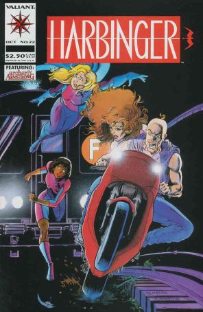 Harbinger 22 published by Valiant with cover art by Howard Simpson