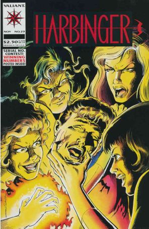 Harbinger 23 published by Valiant with cover art by Howard Simpson