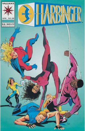 Harbinger 28 published by Valiant with cover art by Sean Chen