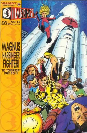 Harbinger 36 published by Valiant with cover art by Sean Chen