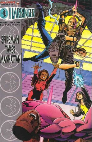 Harbinger 38 published by Valiant with cover art by Sean Chen